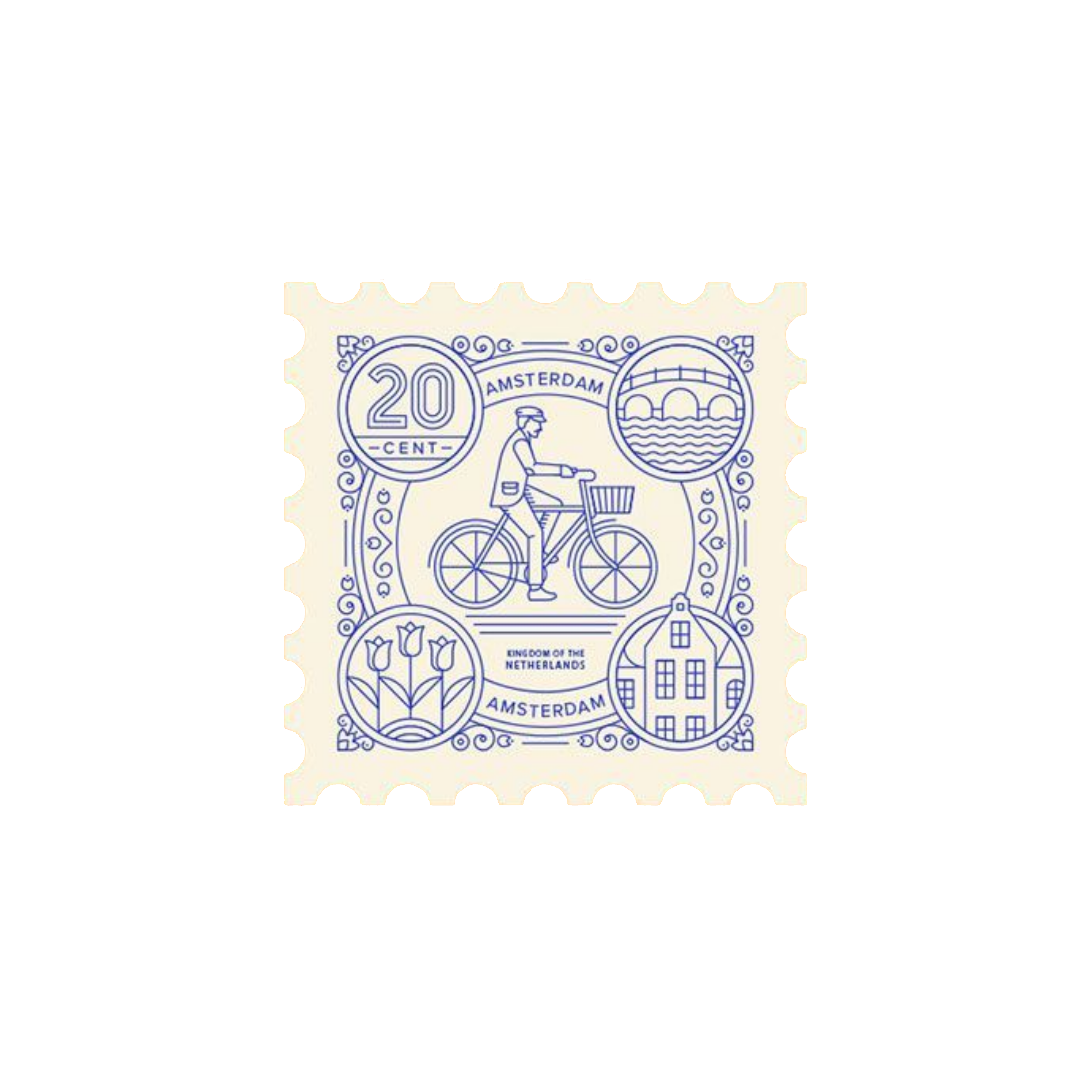 The Dutch Traveler — Vintage Netherlands Stamp Aesthetic